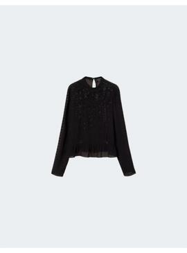 Blusa Negra Abalorios