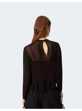 Blusa Negra Abalorios