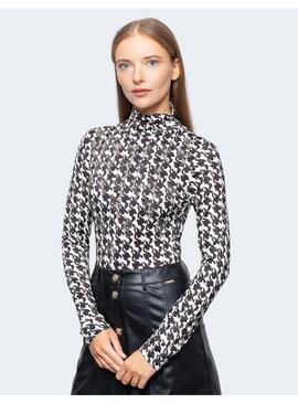 CAMISETA LIU JO C/ALTO PATA GALLO B/N PARA MUJER