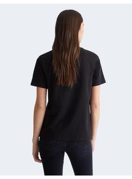 CAMISETA LIU JO ESTAMPADO COLLAR NEGRA PARA MUJER