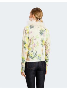 Cardigan Flores Tonos Pastel