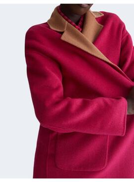 ABRIGO LIU JO REVERSIBLE DOBLE FAZ FUCSIA CAMEL PARA MUJER