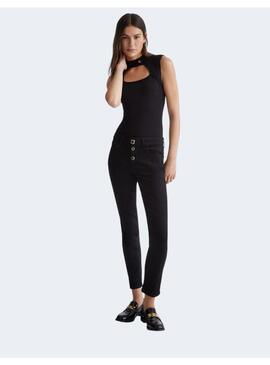 JEANS LIU JO PITILLO CON VUELTA NEGRO PARA MUJER