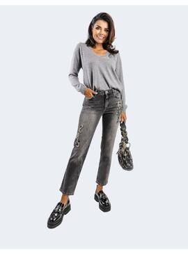 JEANS LIU JO PEDRERIA GRIS PARA MUJER