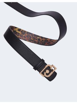 CINTURON LIU JO REVERSIBLE NEGRO/LEOPARDO PARA MUJER