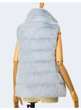 Chaleco Pelo Azul Celeste