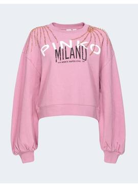 SUDADERA ROSA STRASS HOMBRO