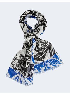 Pañuelo Marccain Estampado Floral Azul Para Mujer