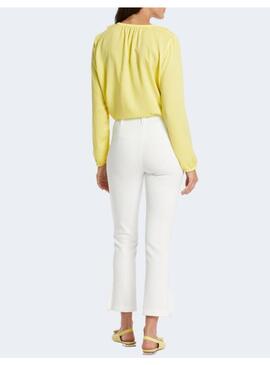 Pantalón Marccain Blanco Tul Volante Para Mujer