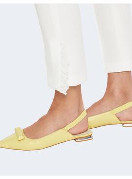 Pantalón Marccain Blanco Tul Volante Para Mujer