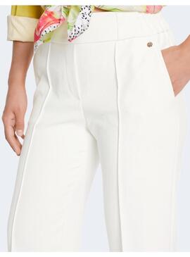 Pantalón Marccain Blanco Tobillero Para Mujer