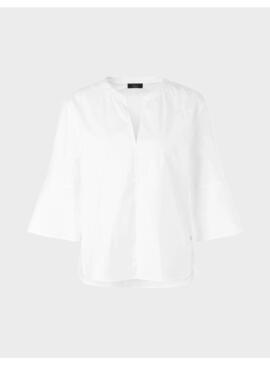 Blusa Marccain Popelin Blanco Volante Para Mujer