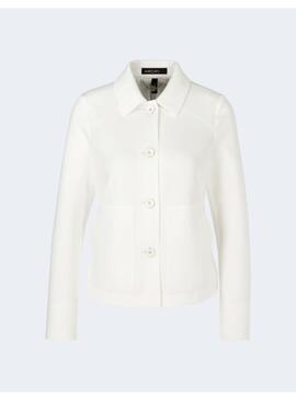 Chaqueta Marccain Bolsillos Blanca Para Mujer