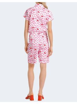 Blusa Marccain Camisera Estampado Flamencos Para Mujer