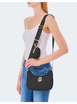 BOLSO BANDOLERA LIU JO ALCOLCHADA NEGRA PARA MUJER