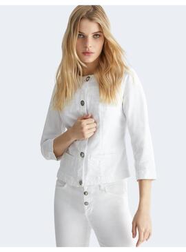 CHAQUETA LIU JO VAQUERA BLANCA PARA MUJER