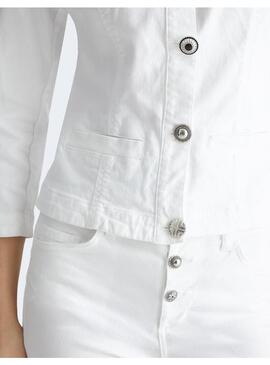 CHAQUETA LIU JO VAQUERA BLANCA PARA MUJER