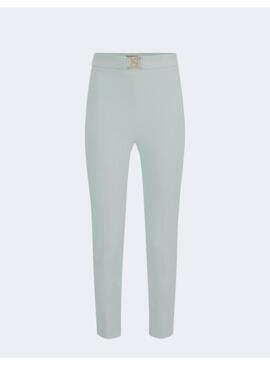 Pantalón Elisabetta Franchi con Cinturón Turquesa