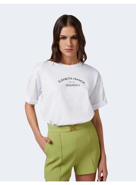 Camiseta  Elisabetta Franchi Blanca Logo