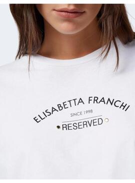 Camiseta  Elisabetta Franchi Blanca Logo