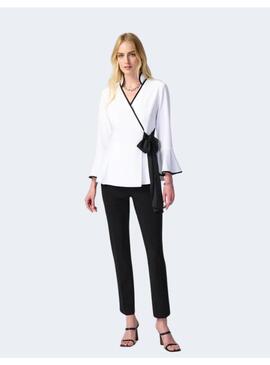 Blusa Joseph Ribkoff Anudada Blanca