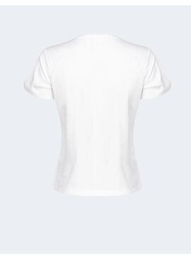 CAMISETA PINKO BLANCA MAXILOGO STRASS