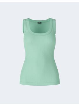 Top Marccain Canalé Verde Agua Para Mujer