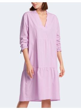 Vestido Marccain Popelin Volantes Lila Para Mujer