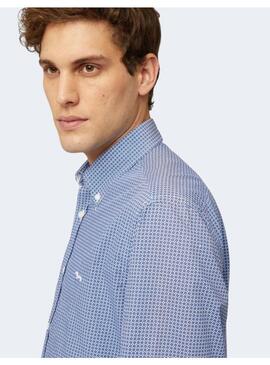 Camisa Geometric Blue White