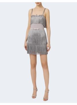 Vestido Elisabetta Gris Charlestón Para Mujer