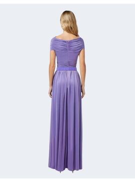 Vestido Elisabetta Franchi Largo Lila Para Mujer