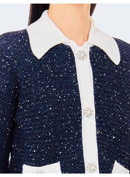 CHAQUETA PUNTO MARINO BOTONES JOYA