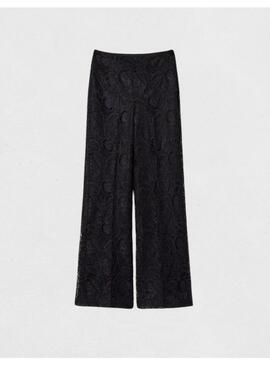 Pantalon TwinSet Negro Encaje Para Mujer