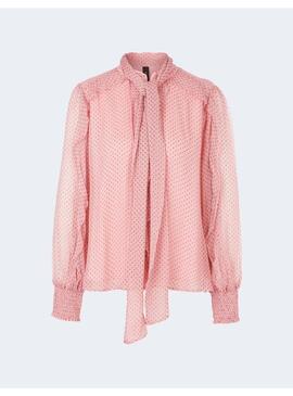 Blusa Marccain rosa volantes para mujer