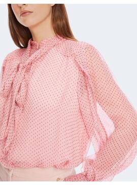 Blusa Marccain rosa volantes para mujer