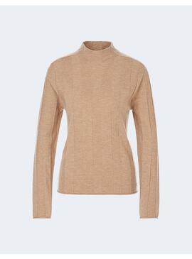 Jersey Marccain camel cuello alto para mujer