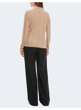 Jersey Marccain camel cuello alto para mujer