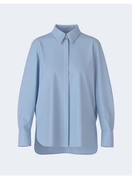 Camisa Marccain azul popelin para mujer