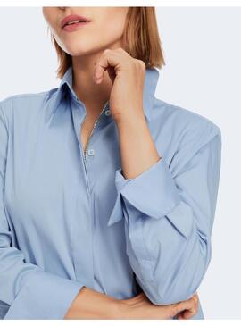 Camisa Marccain azul popelin para mujer