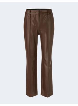 Pantalón Marccain marrón ecopiel para mujer