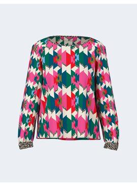 Blusa Marccain geometrica colores para mujer