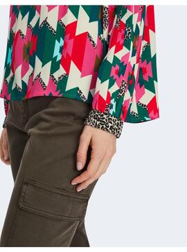 Blusa Marccain geometrica colores para mujer