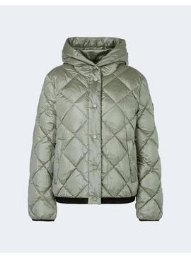 Parka Marccain alcochada verde para mujer