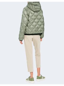 Parka Marccain alcochada verde para mujer