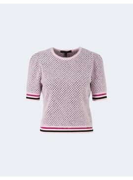 Jersey Marccain manga corta rosa pelito para mujer