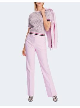 Jersey Marccain manga corta rosa pelito para mujer