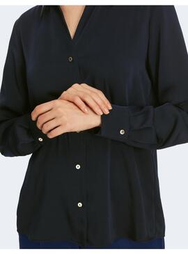 Blusa Marccain raso marino para mujer