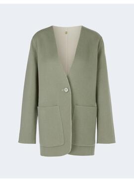 Chaqueton Marccain reversible verde para mujer