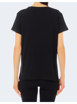 Camiseta Liu Jo negra estrella brillos para mujer