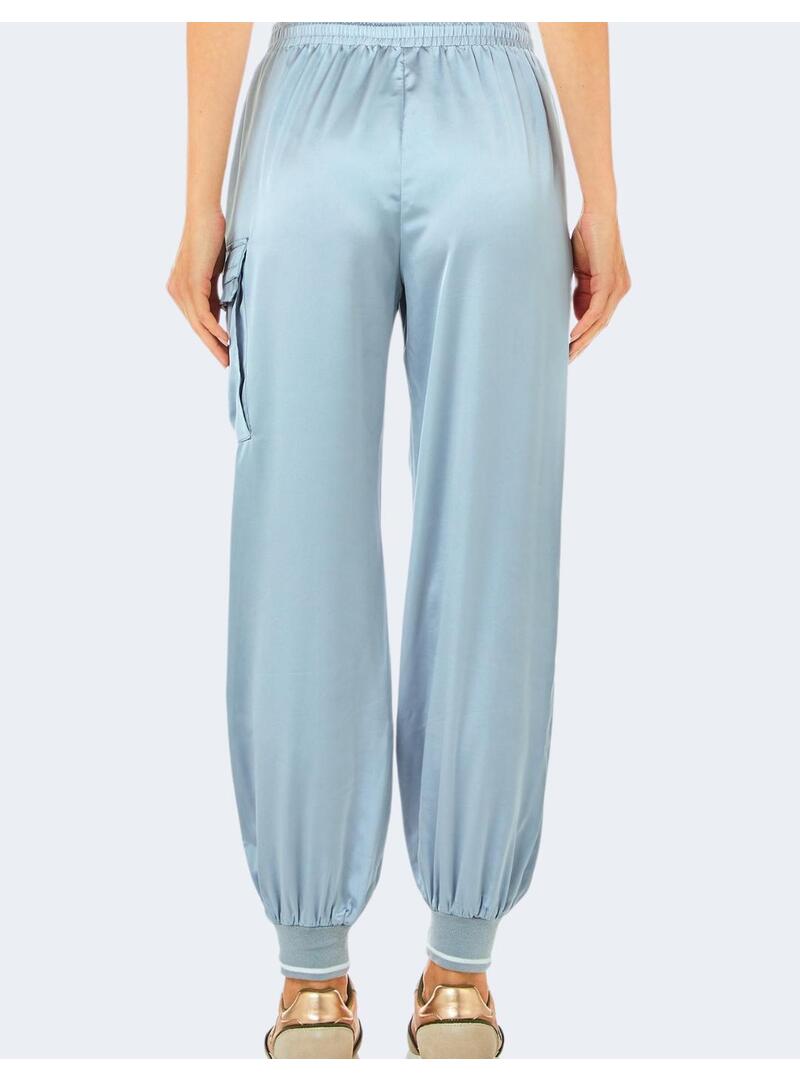 Pantalón Liu Jo plateado jogger para mujer